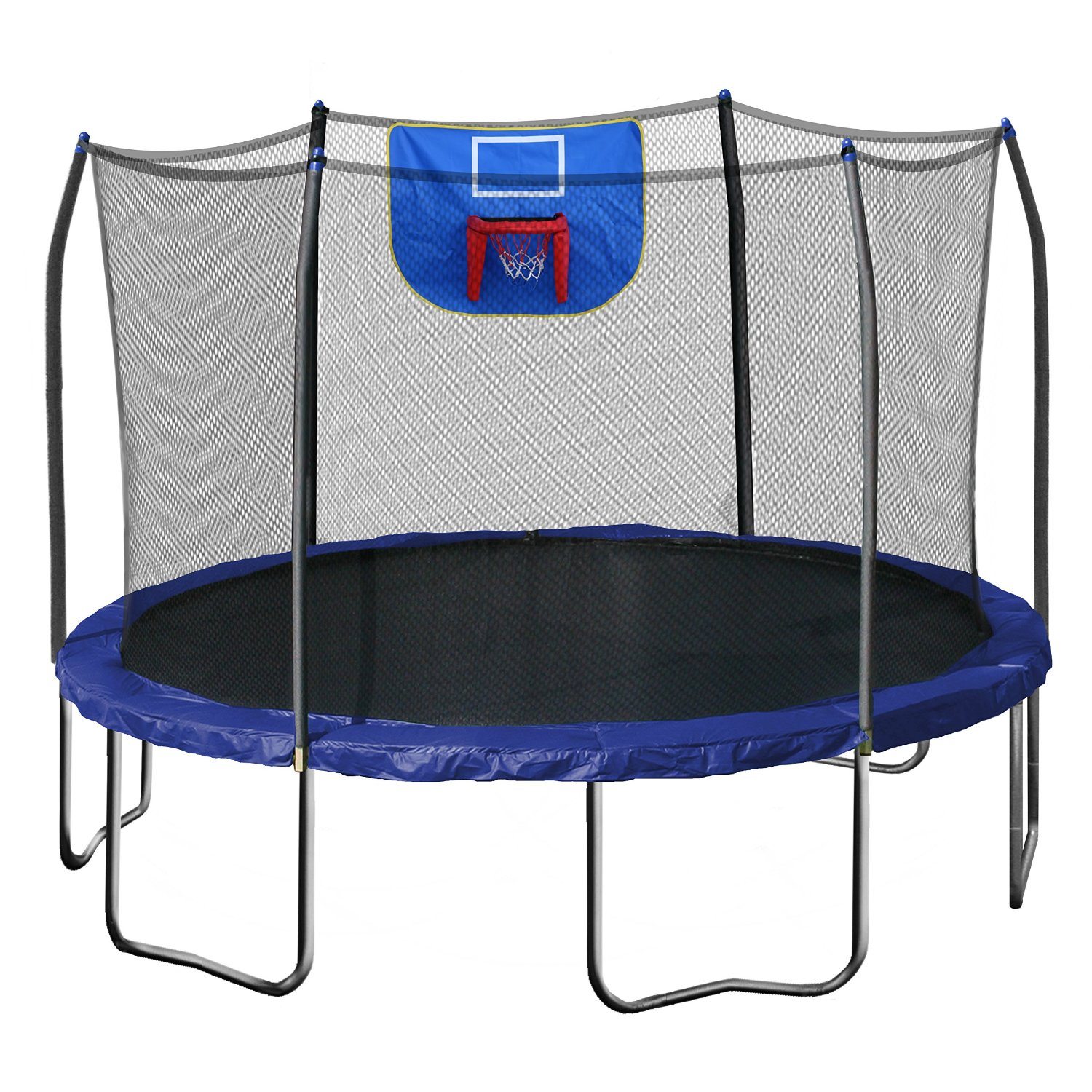 Skywalker Trampolines 12-Feet Jump N' Dunk Trampoline with Safety Enclosure and Basketball Hoop